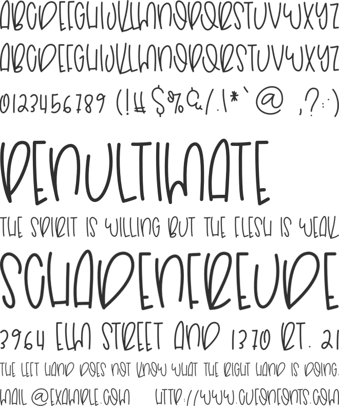 Hoptrot font preview