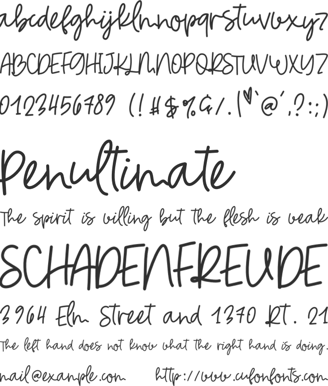 Starfish font preview