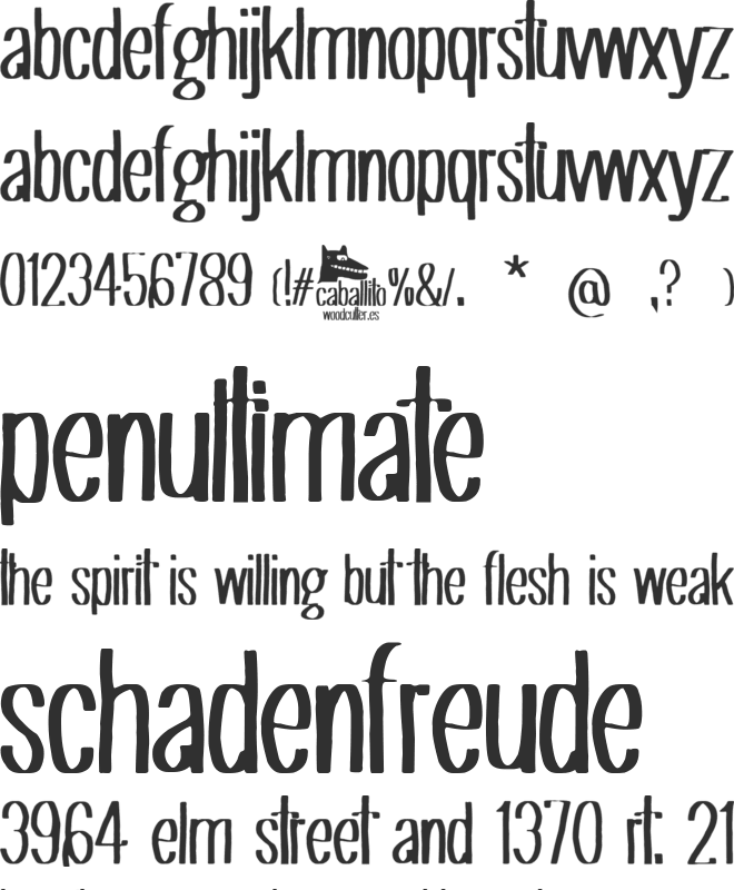 Caballito font preview