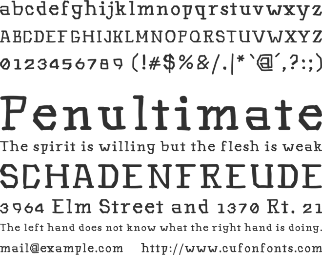 Hinwil font preview