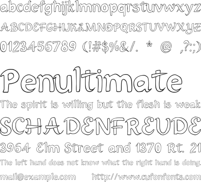 Jepshire font preview