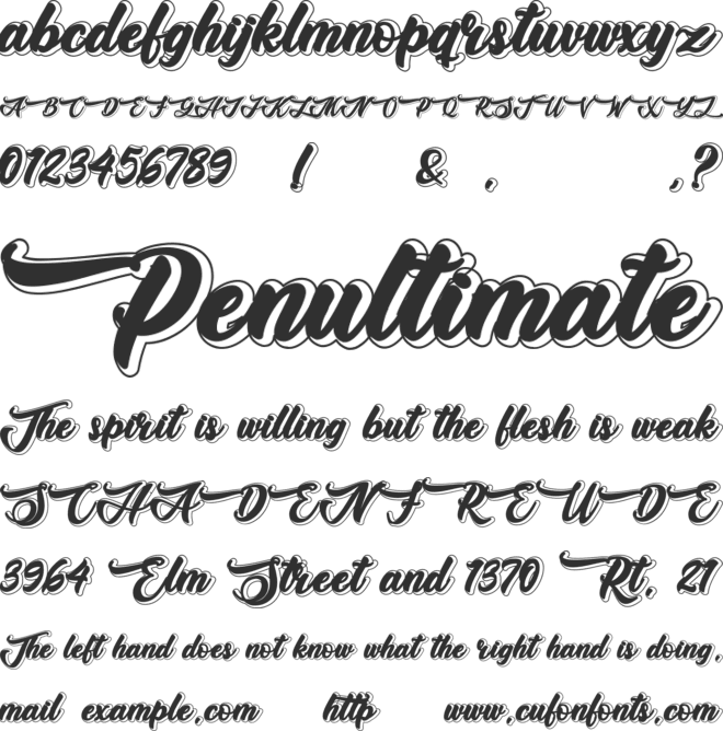 Daywalker font preview