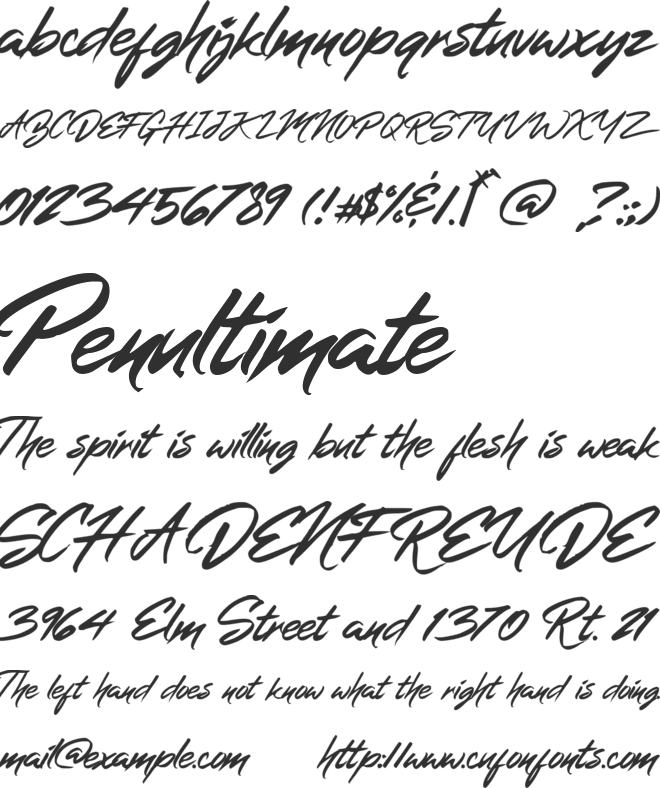 MerahbBush font preview