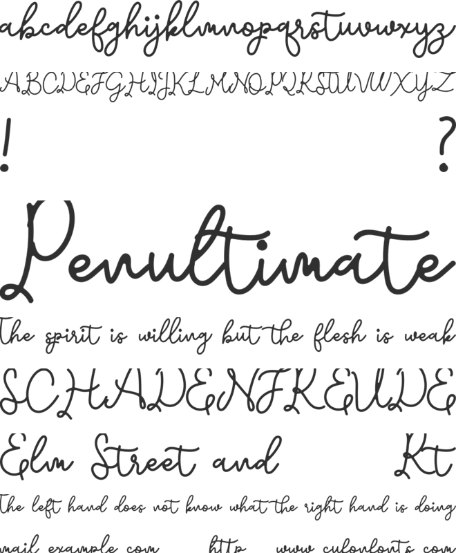 Emerttons font preview