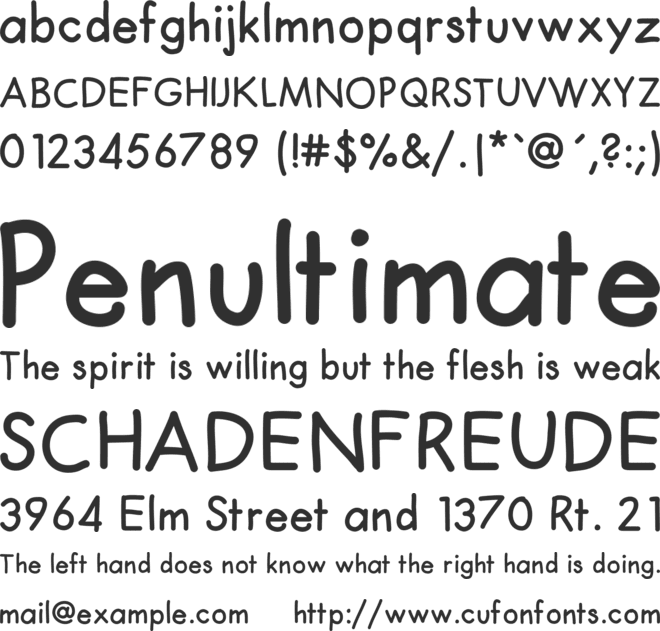 Claphappy font preview