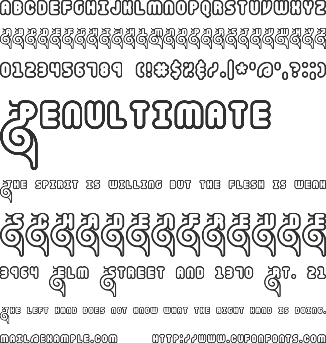 Snailets BRK font preview