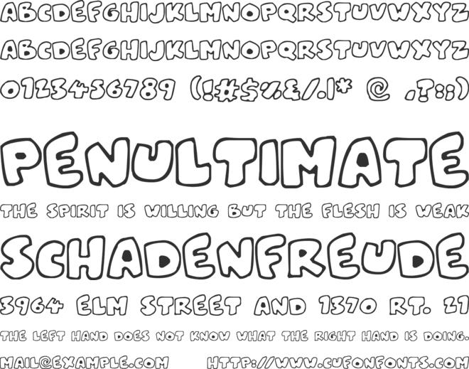 Snowblobs font preview