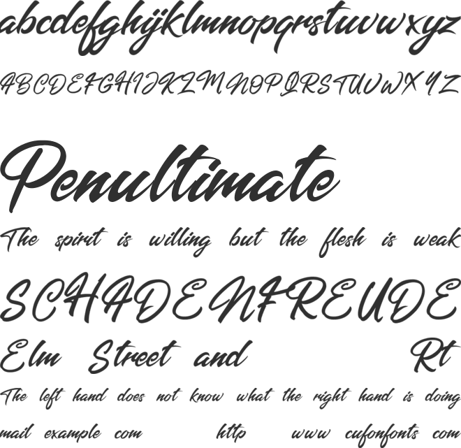 Americanism font preview