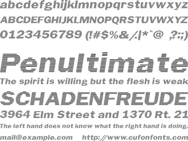 Linear Beam font preview