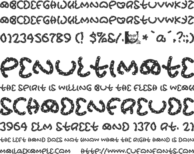 Pretz font preview