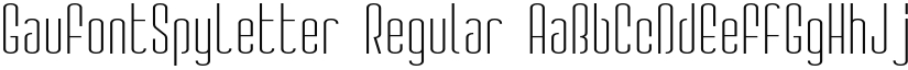 GauFontSpyLetter Regular font