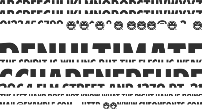 American Purpose STRIPE 1 font preview