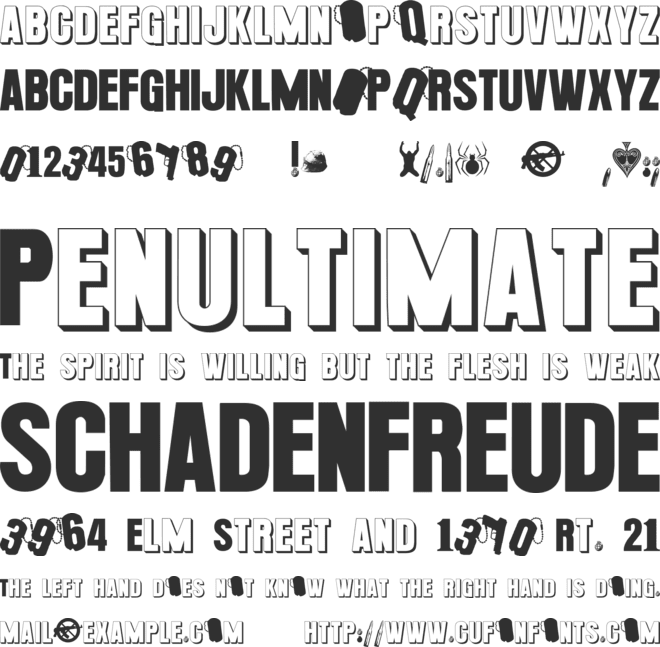 PLATOoN font preview