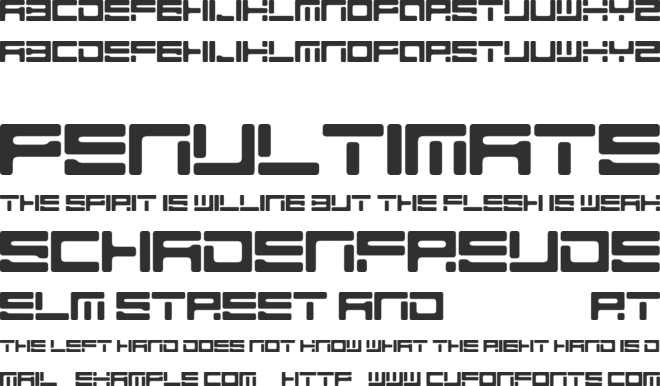 Teio font preview