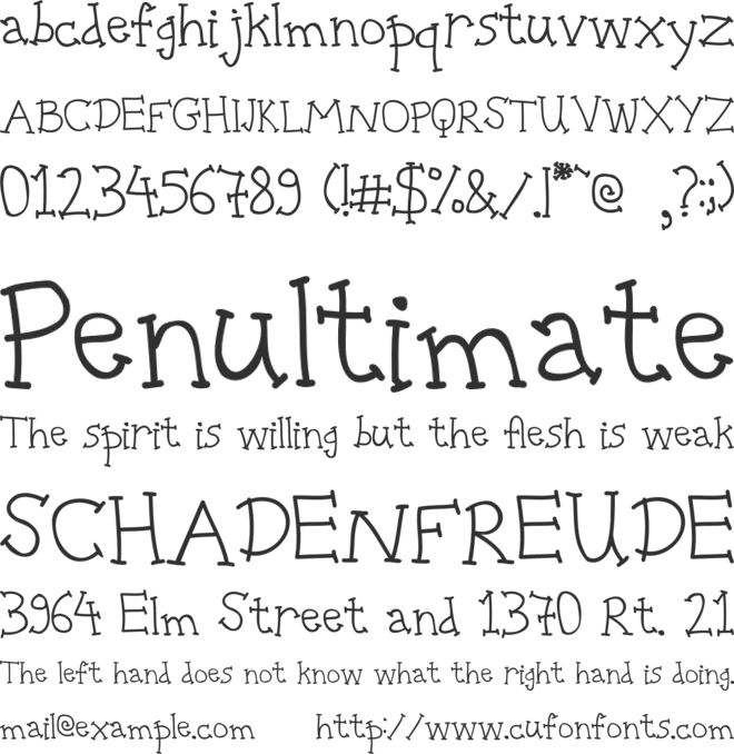 BPmouse font preview