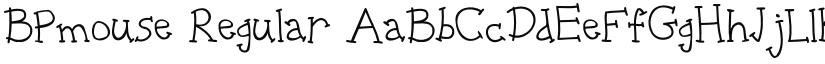 BPmouse Regular font