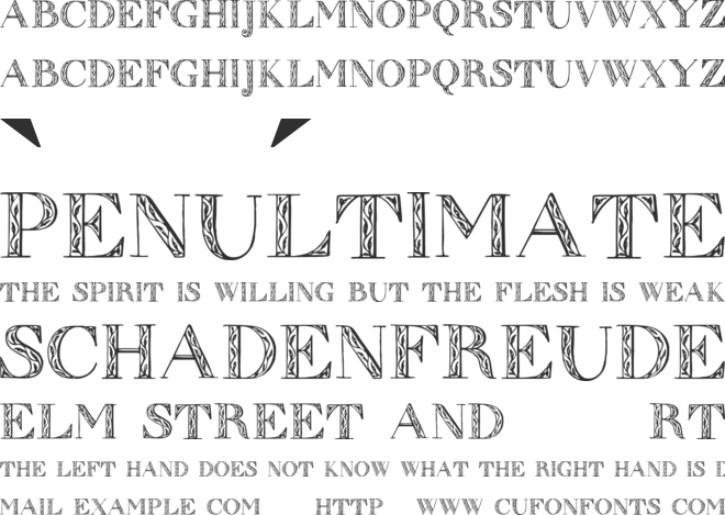 Zierinitialen 1 font preview