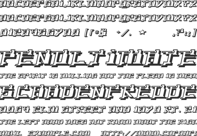 Yytrium Dioxide font preview