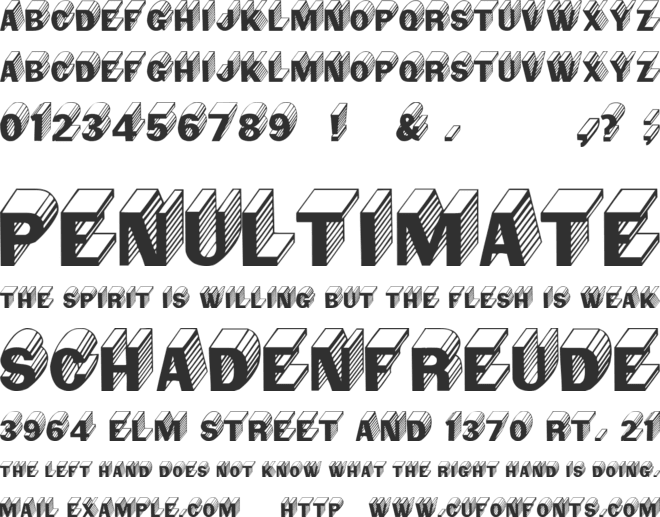 Salter font preview