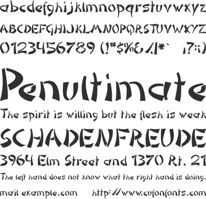 DomoAregato font preview