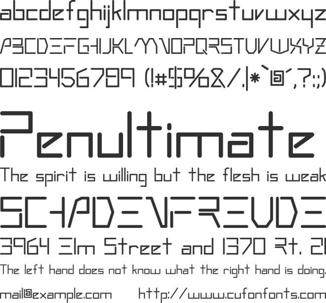 Rsandromed font preview