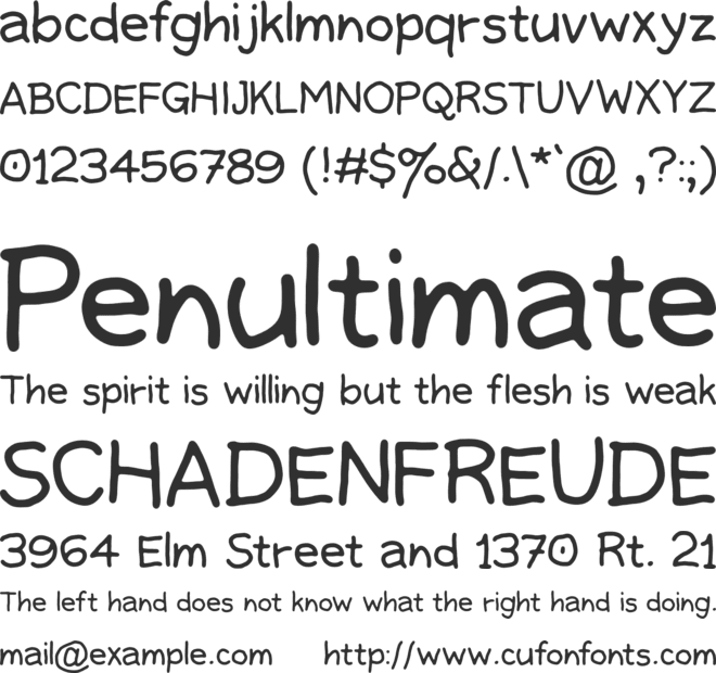 Guacamole Quickstep font preview