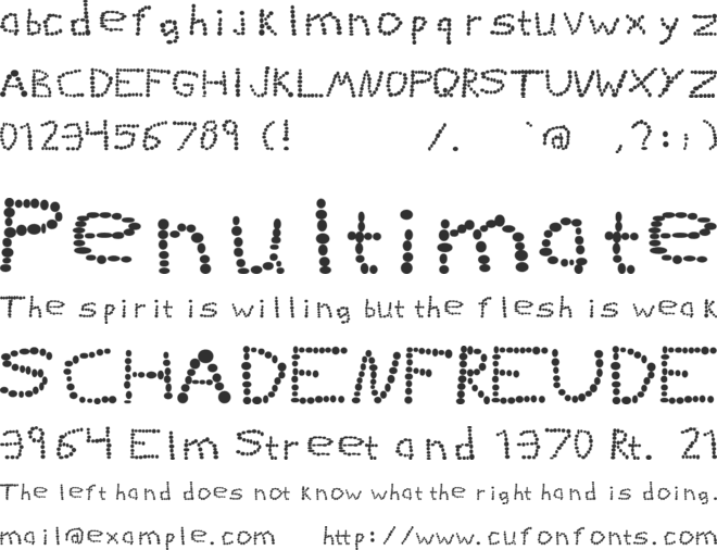 KiddieGrinder font preview