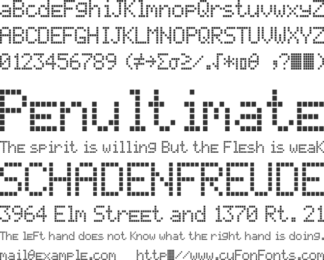 Texas LED font preview