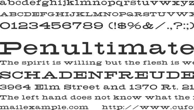 Biggen font preview