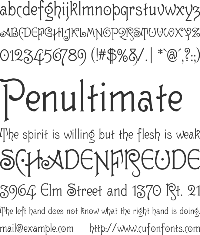 Guttenberg MF font preview