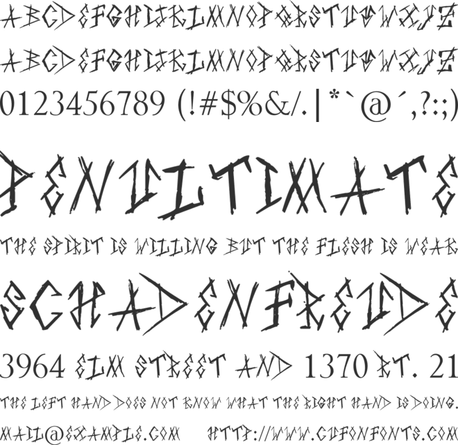 Punkstoric font preview