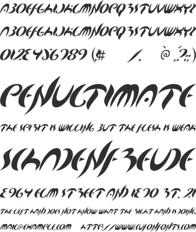 Map Of You font preview