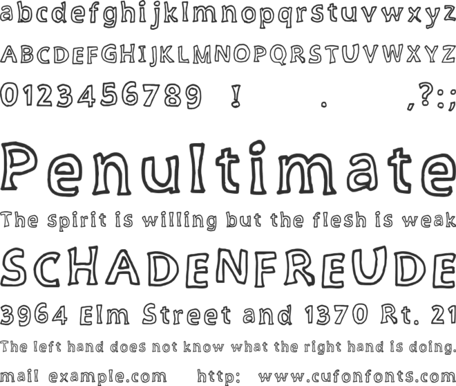 Nadodir font preview