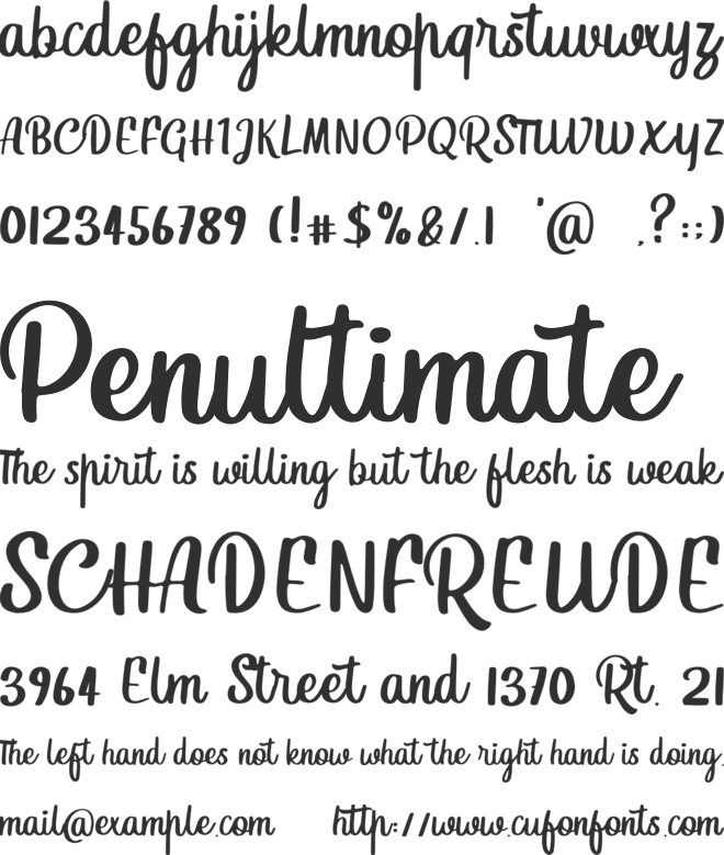 Himsomnia font preview