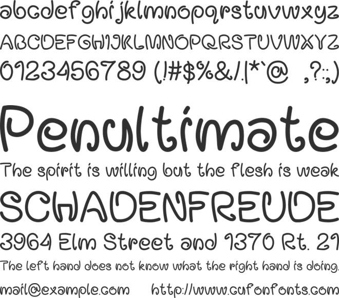 Gundos font preview