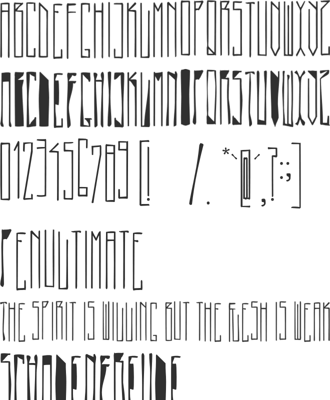 Pasta Simpla font preview