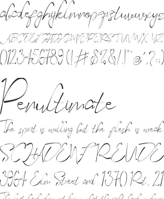 Arra Yasmine font preview