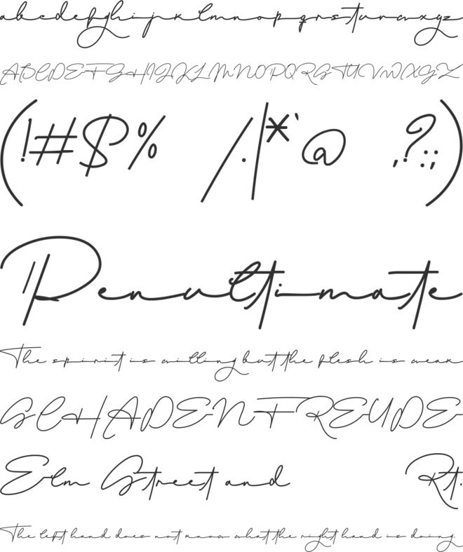 Romalin Heart font preview