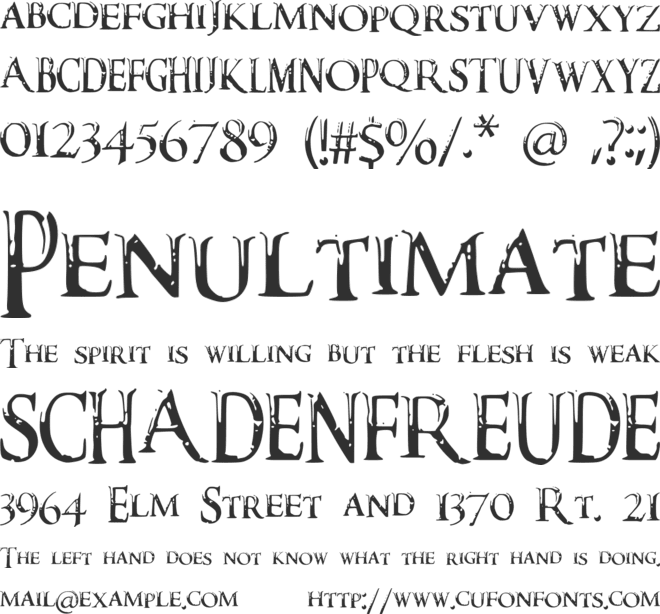 DarksSkyrimFont font preview