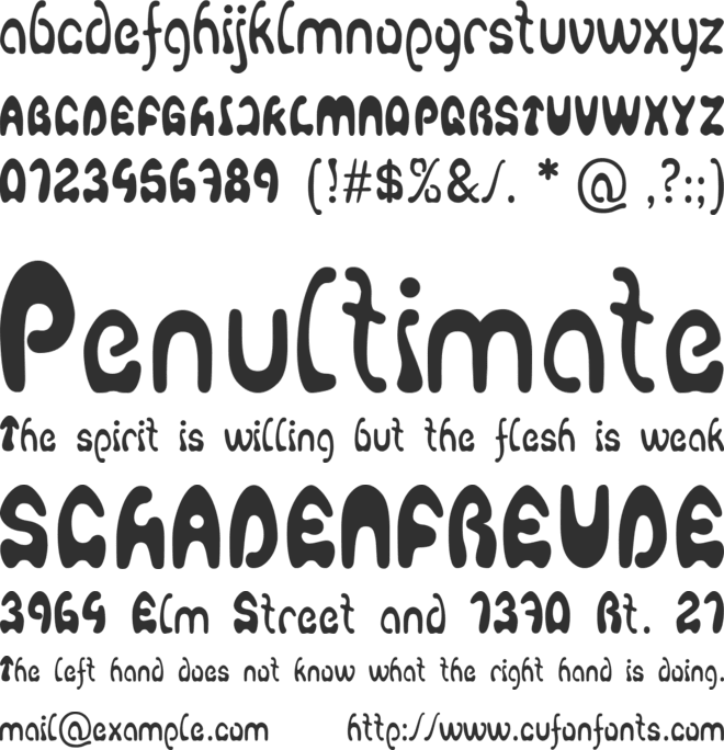 Agafont font preview