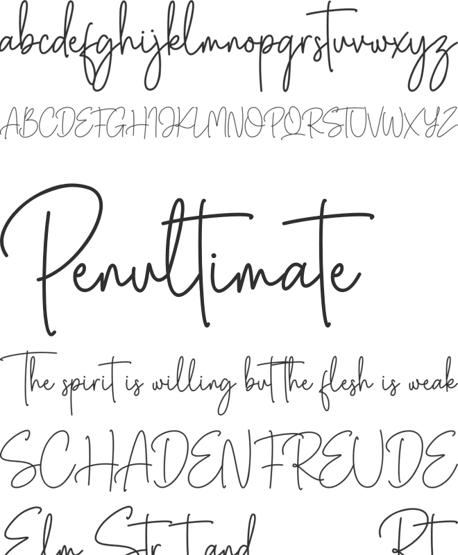 Buttervill font preview