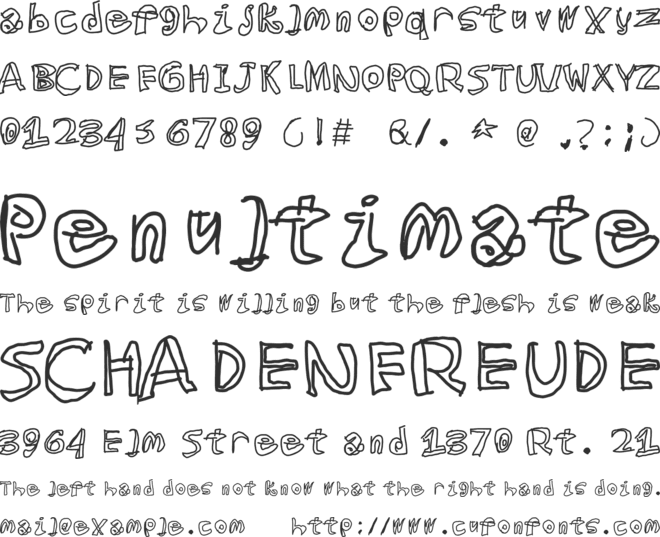 SkeetEyes font preview