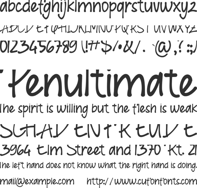 Mendello font preview