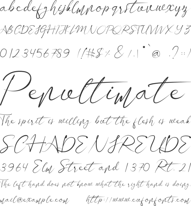 Vontana font preview