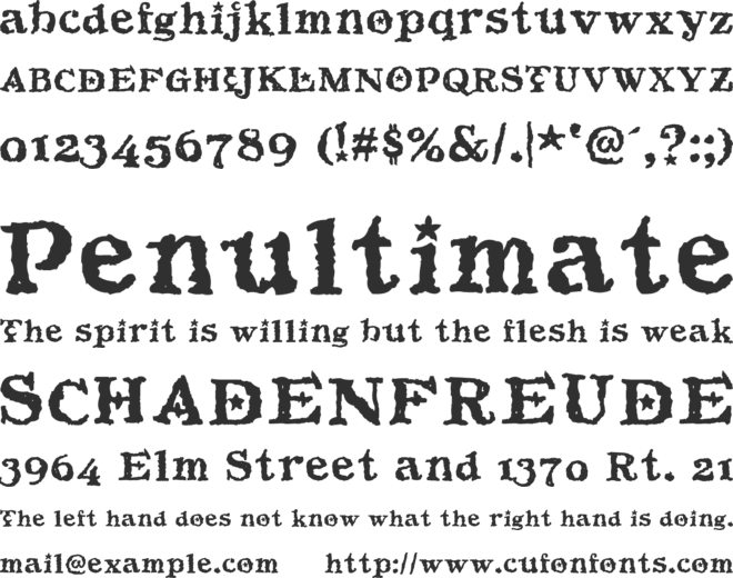 Beltane font preview