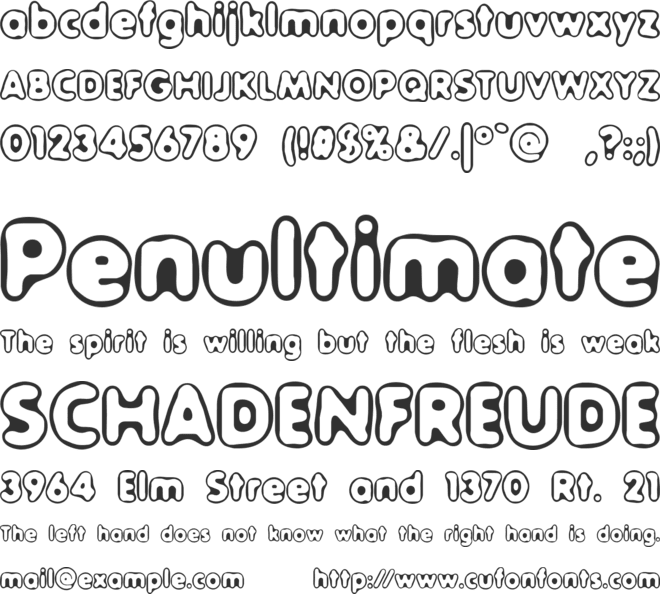 Outer Sider BRK font preview