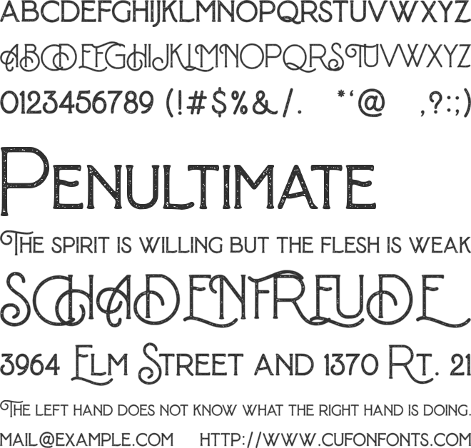 Baroneys font preview