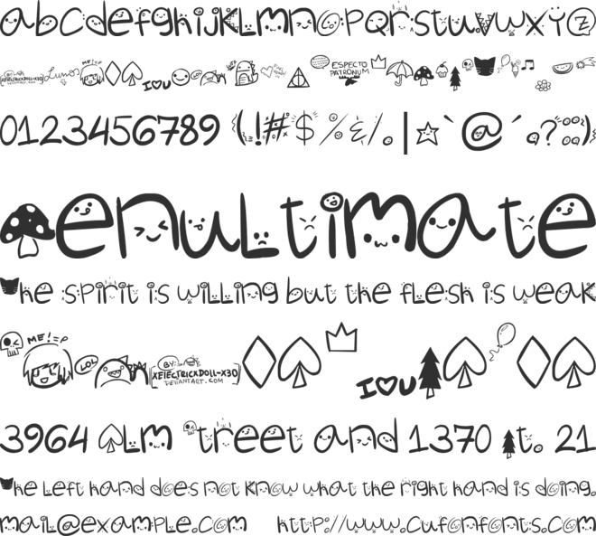 Churli_Cute font preview