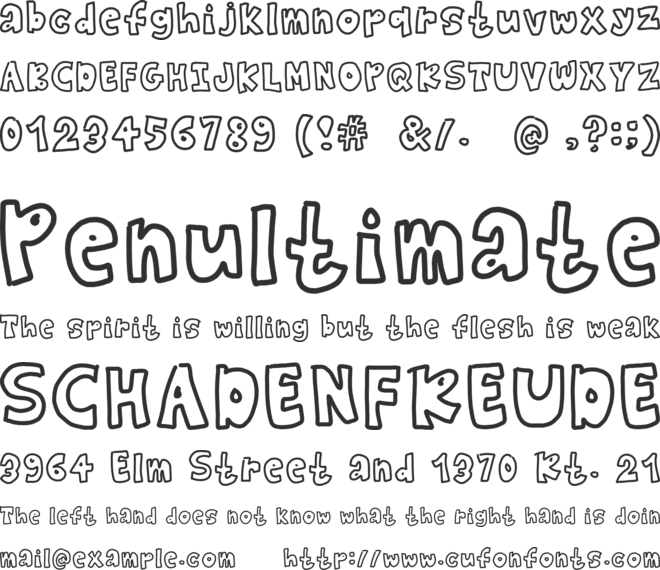 gedeeee font preview