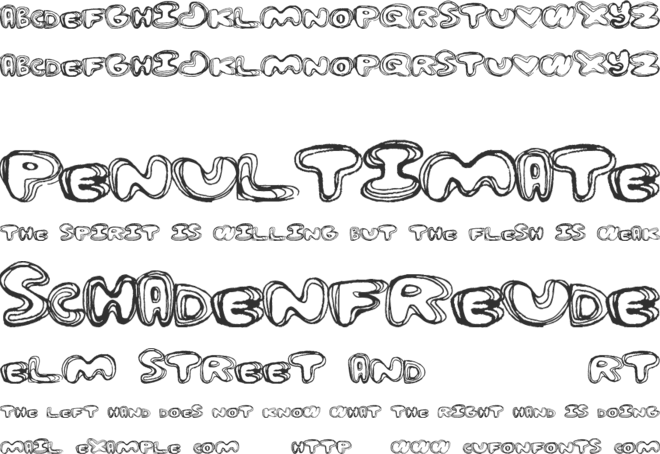 OutlineAround font preview